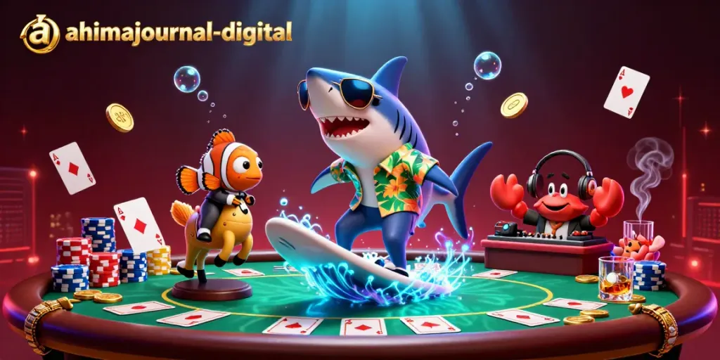 Surf the waves of gold coins with a hammer-head shark at ahimajournal-digital casino!