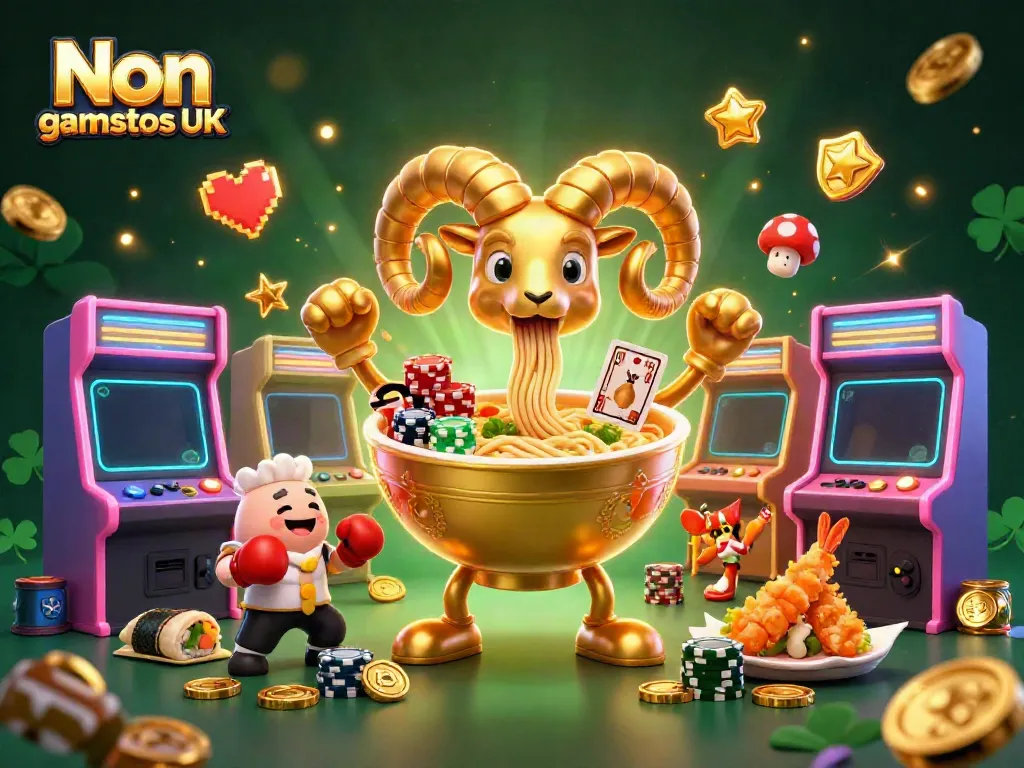 Engage with thrilling Non gamstop casinos UK through this vibrant 3D casino illustration featuring unique characters and gaming elements.