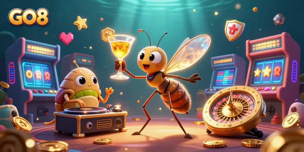 Experience winning strategies with GO8 in an exciting casino digital scene featuring lively gameplay elements.